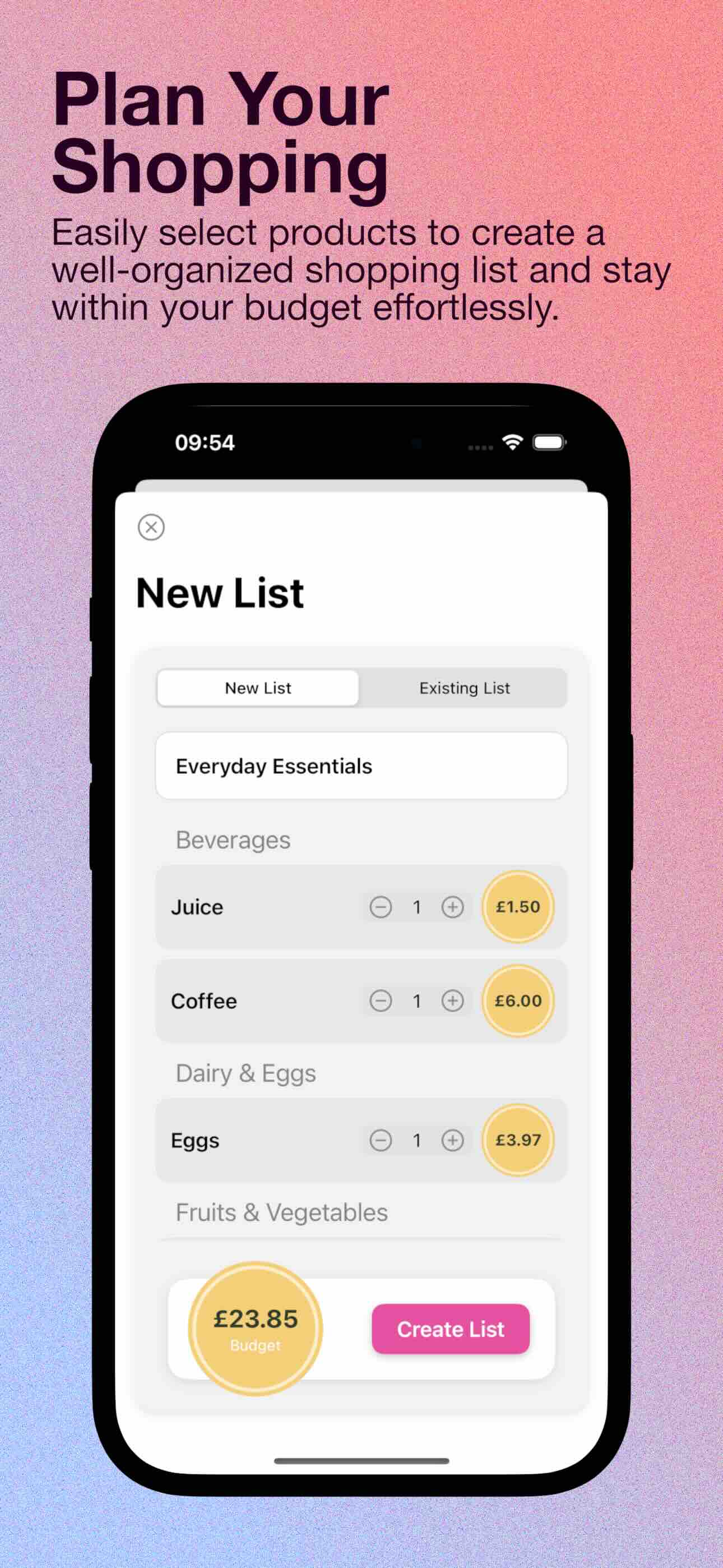 Shopping List